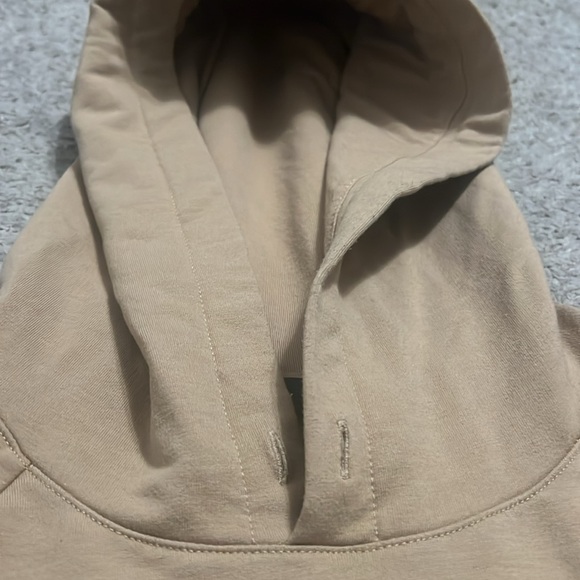 Theory hoodie hood jacket beige brown color theory hood size large - Picture 3 of 11